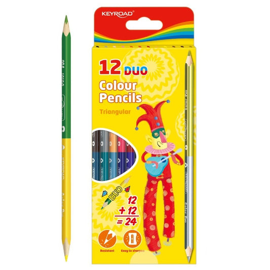 סט-12עפרונות-צבעוניים-דו-צדדי-keyroad