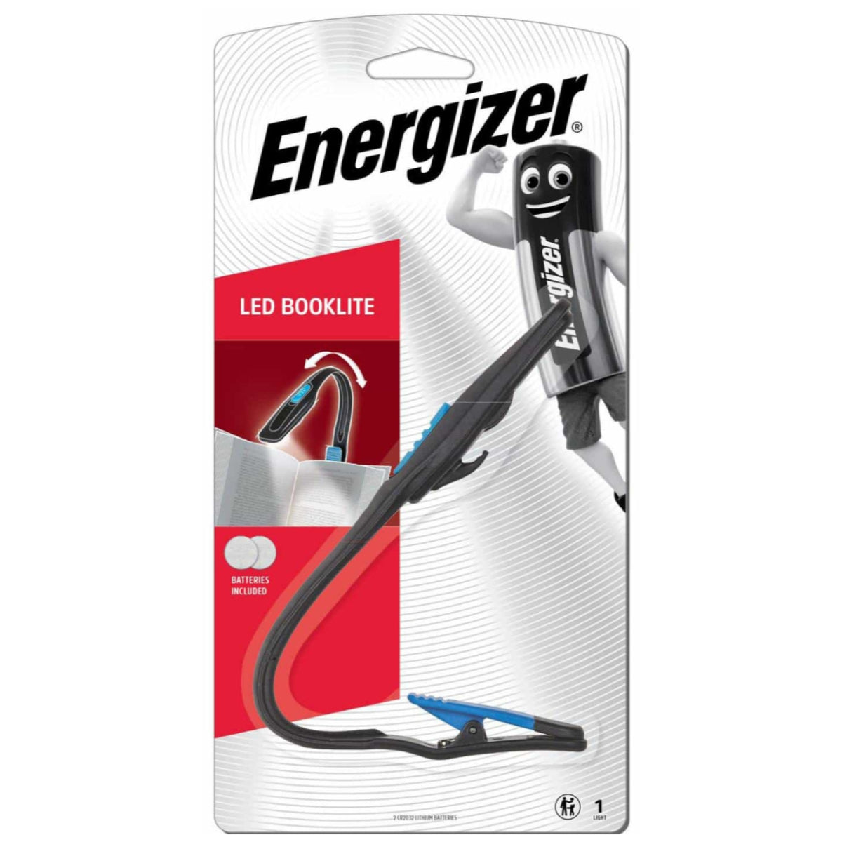 פנס לד לקריאה כולל 2 סוללות ליתיום Energizer