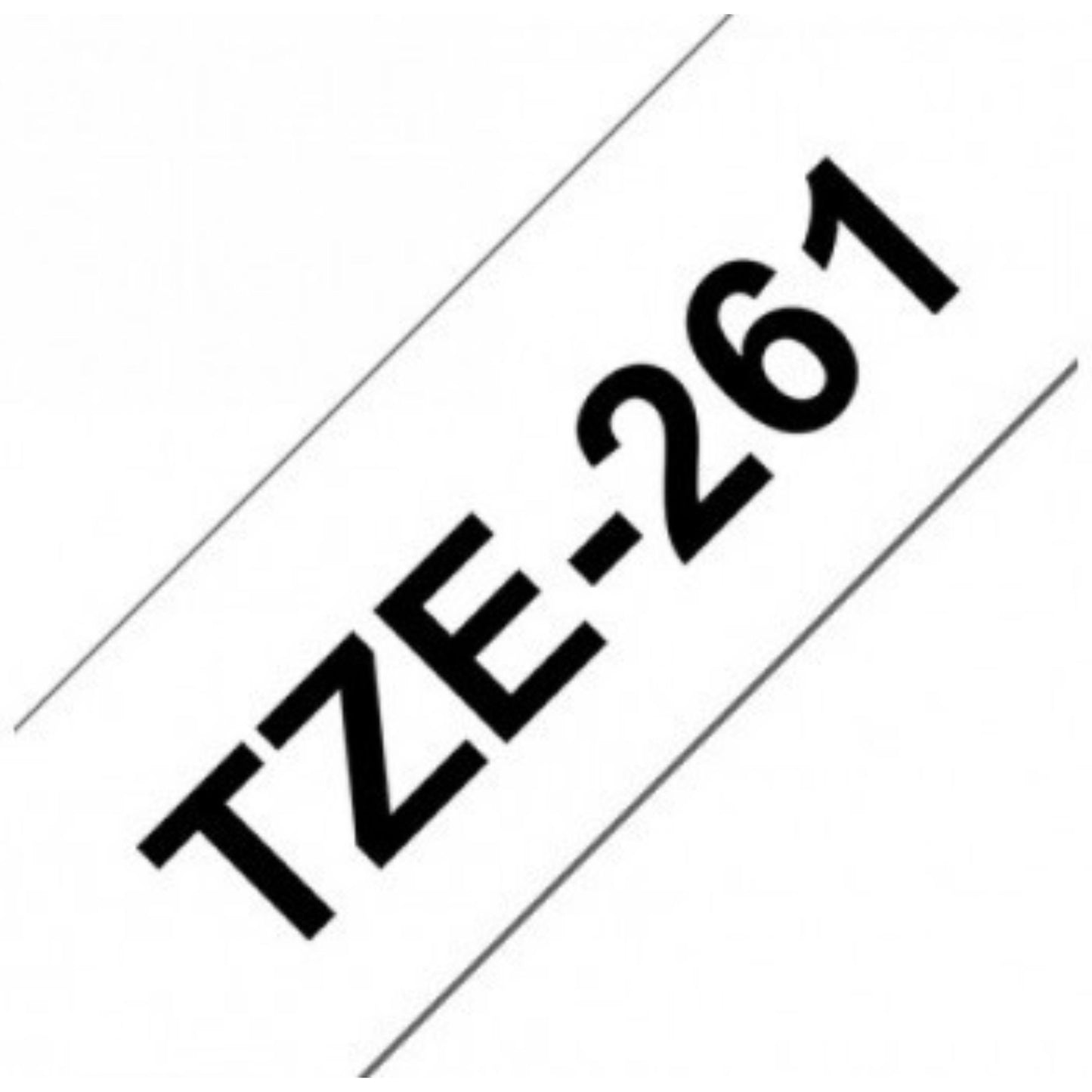 סרט תוויות שחור על רקע לבן 36 מ"מ דגם Brother TZE261