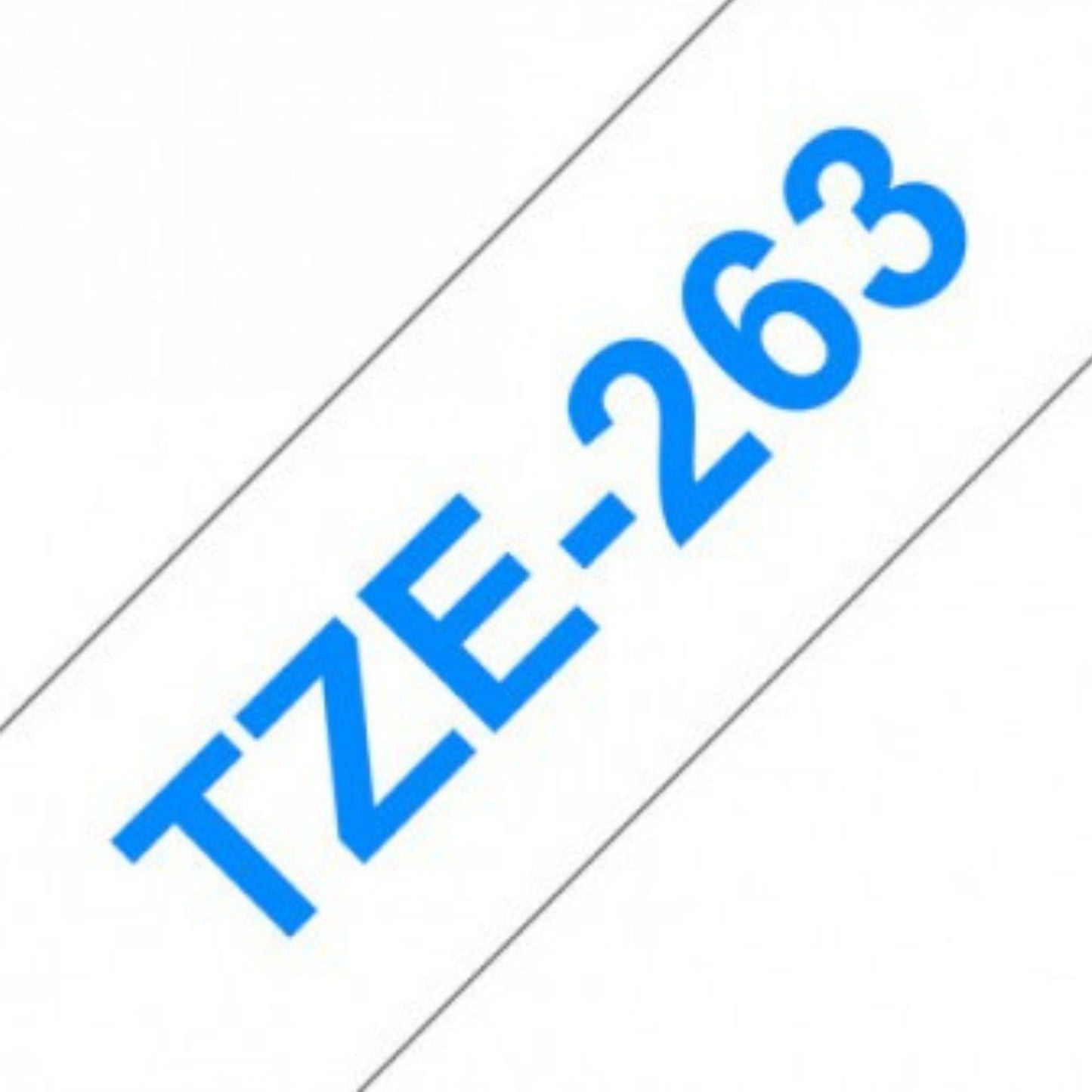 סרט תוויות כחול על רקע לבן 36 מ"מ דגם Brother TZE263