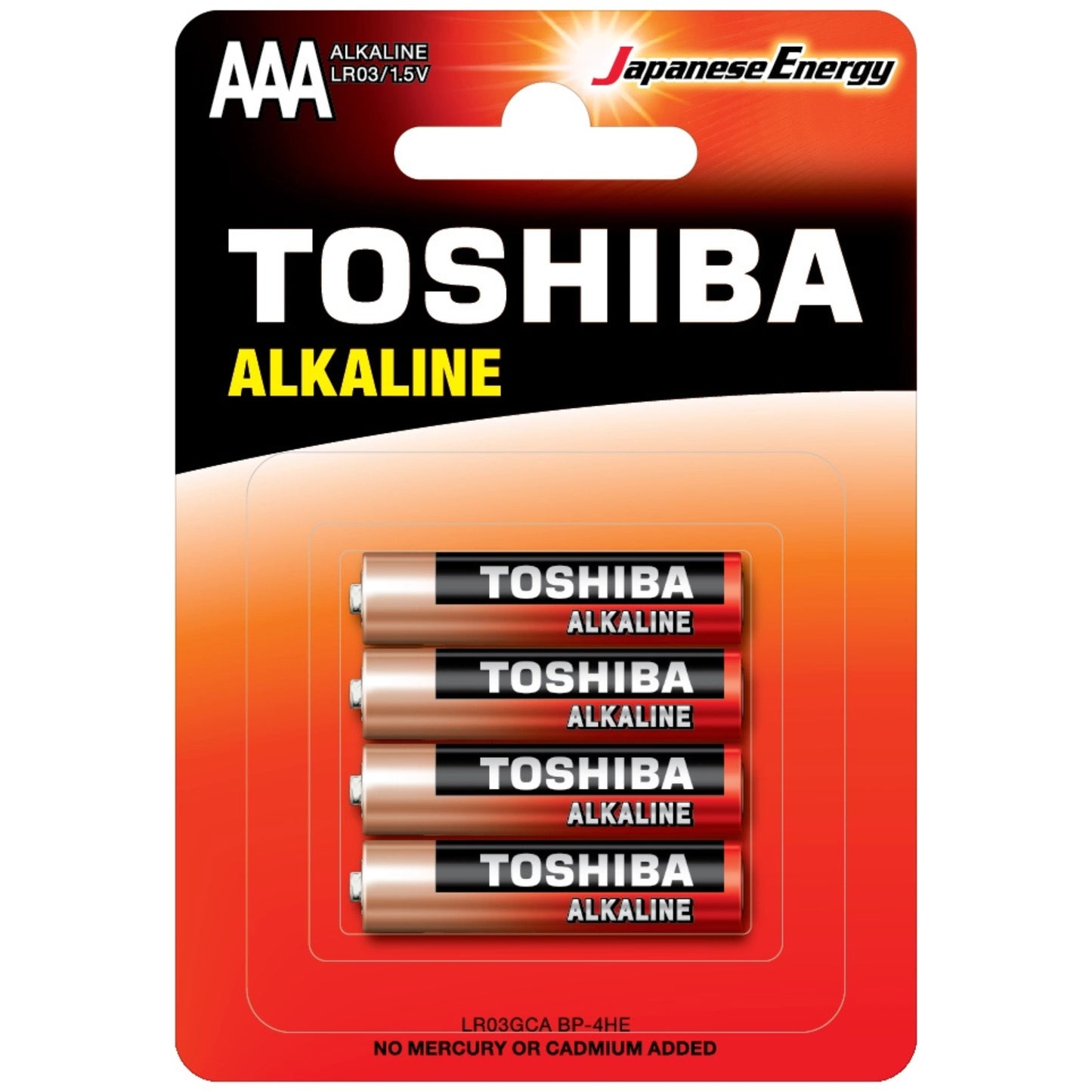 מארז 4 סוללות Toshiba אלקליין AAA דקות