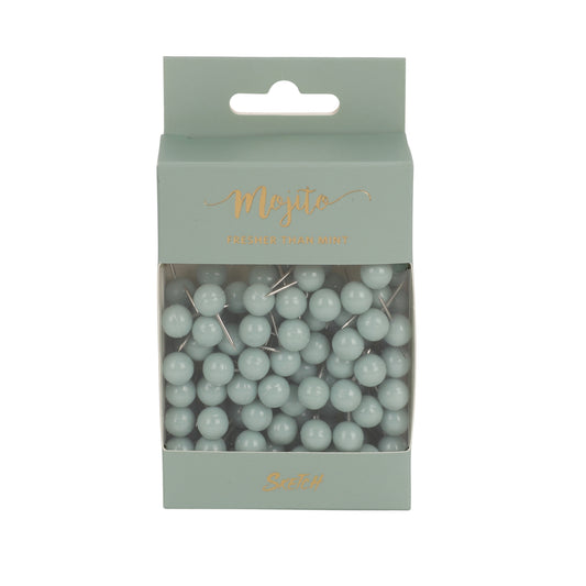 סיכות ללוח שעם ראש עגול 120 יח' בצבע ירוק Sketch