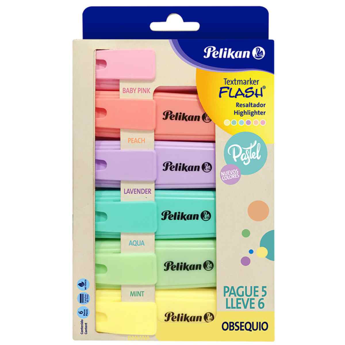 סט-6-טושי-הדגשה-pelikan-פסטל