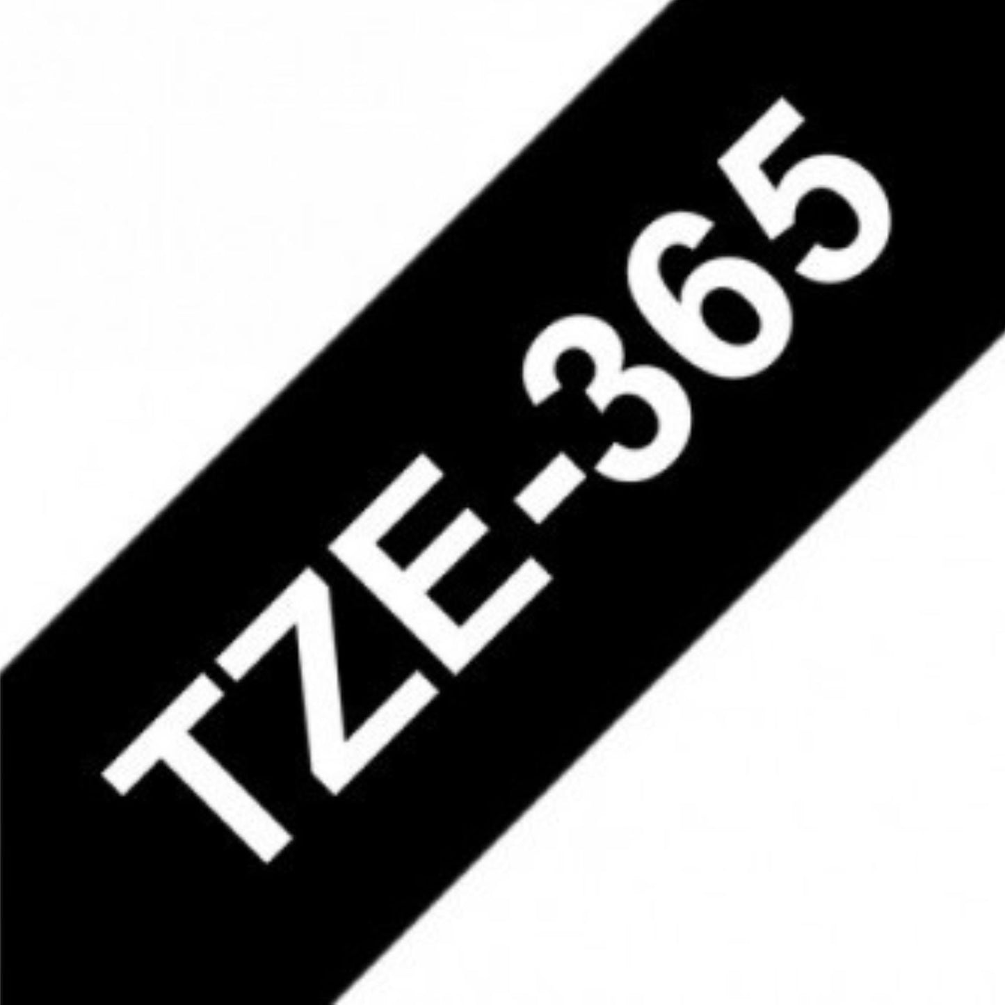 סרט תוויות לבן על רקע שחור 36 מ"מ דגם Brother TZE365