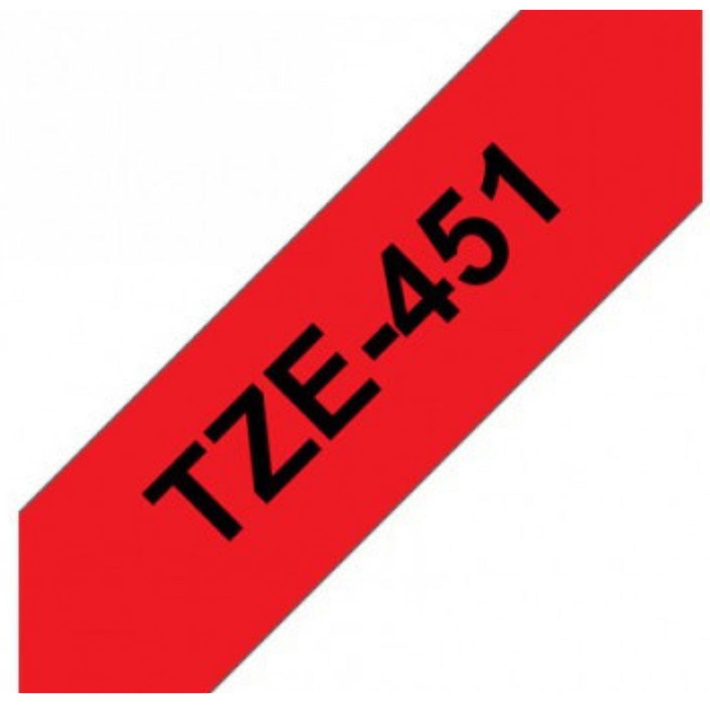 סרט תוויות שחור על רקע אדום 24 מ"מ דגם Brother TZE451
