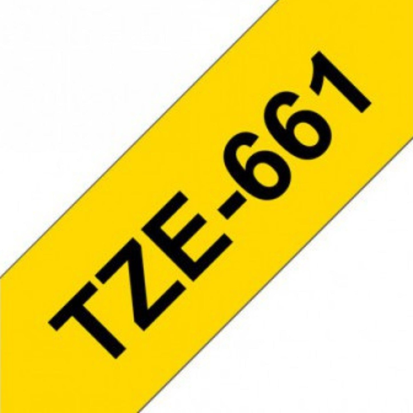 סרט תוויות שחור על רקע צהוב 36 מ"מ דגם Brother TZE661