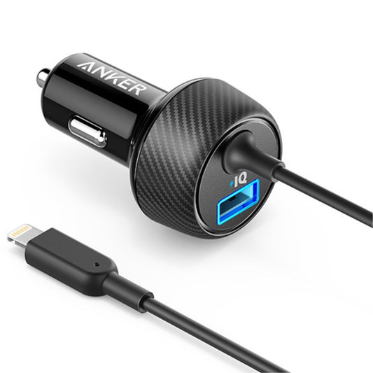 מטען רכב Anker Elite USB Port+Lightning Cable24W