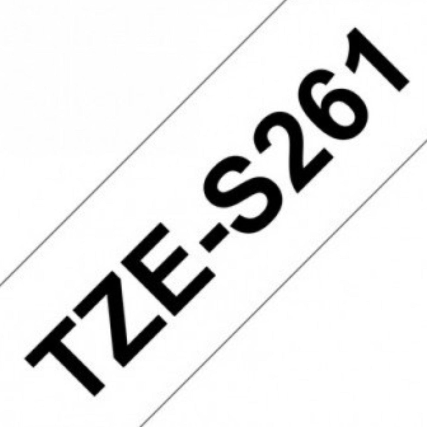 סרט תוויות שחור על רקע לבן 36 מ"מ Brother TZES261