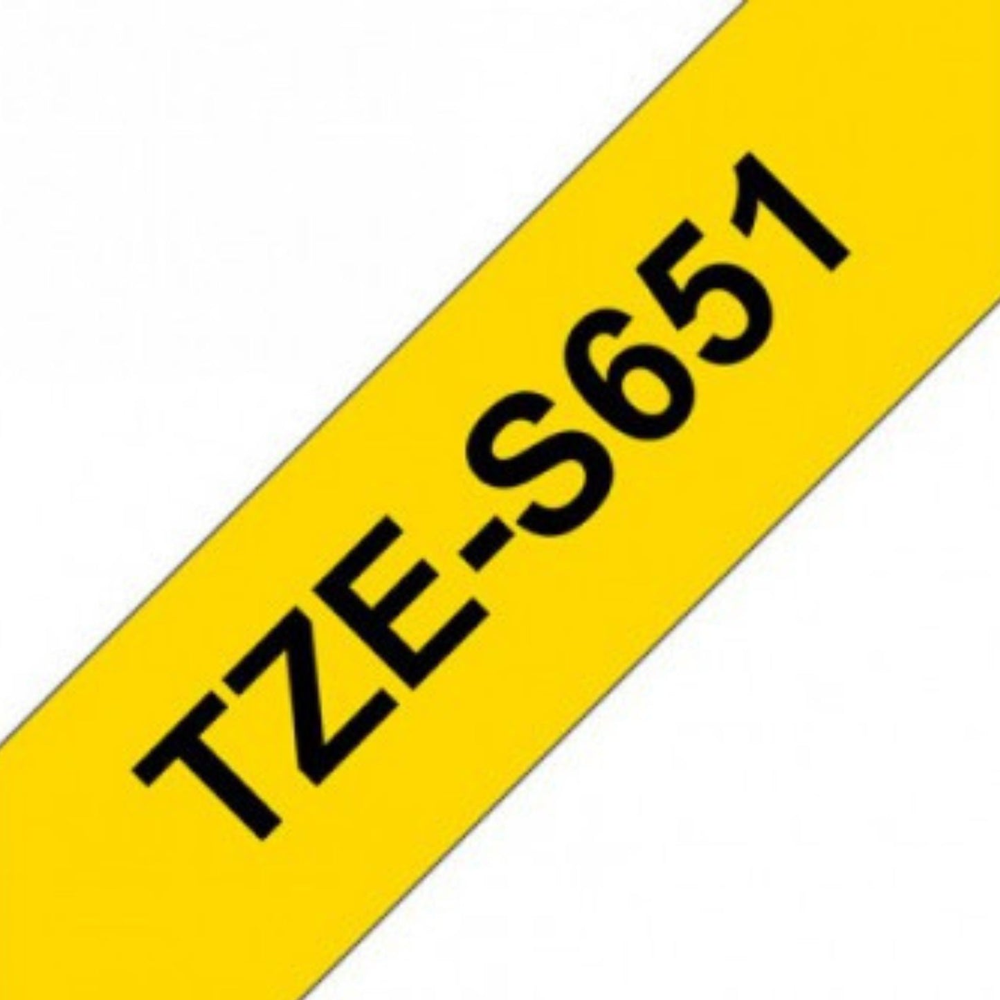 סרט תוויות שחור על רקע צהוב 24 מ"מ Brother TZES651