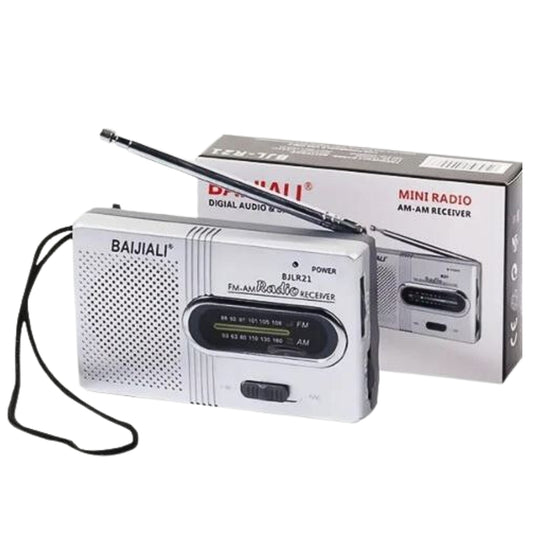 מכשיר רדיו נייד טרנזיסטור על סוללות R21 Baijiali AM FM