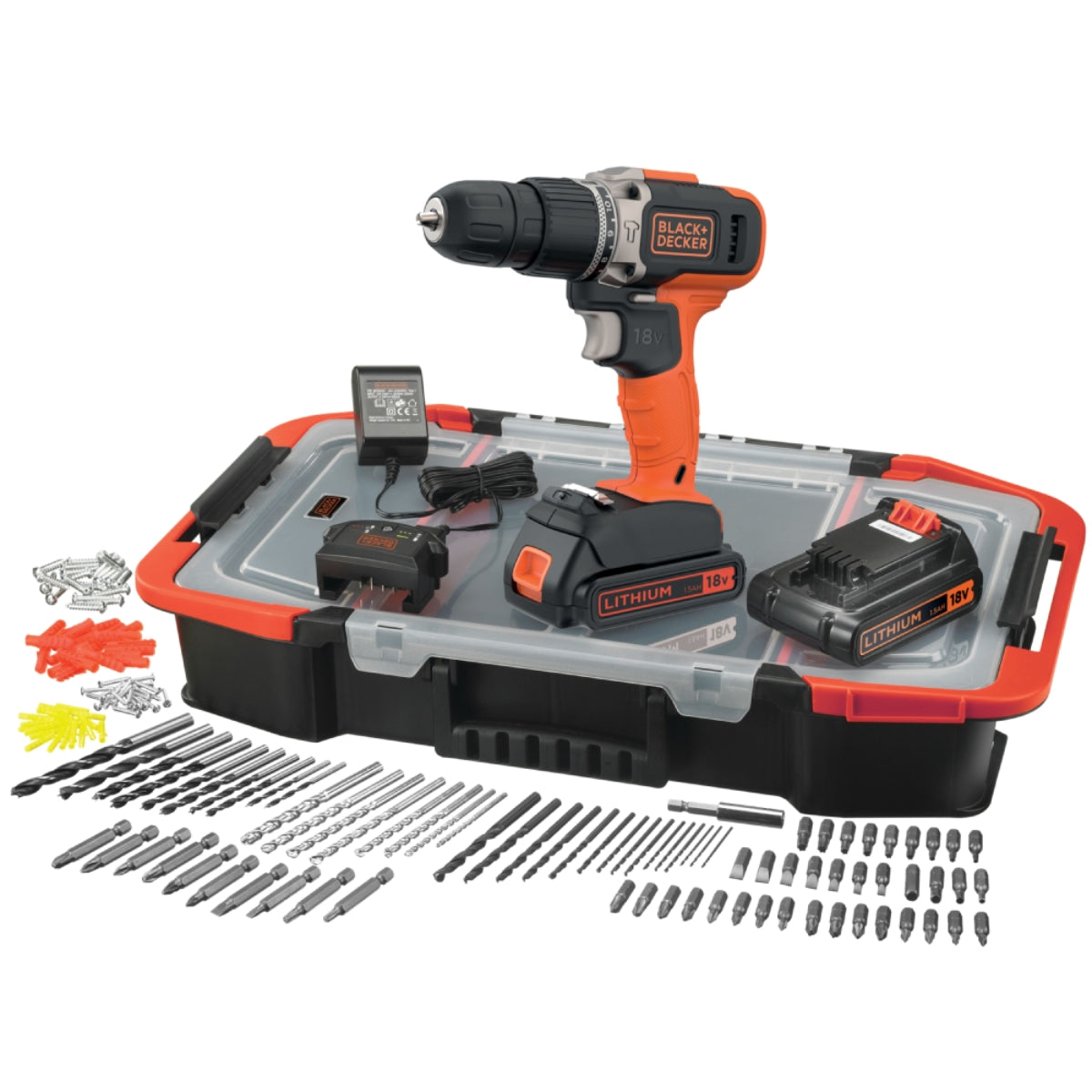 סט-מקדחה-דופקת-מברגה-אביזרים-black-decker-18v