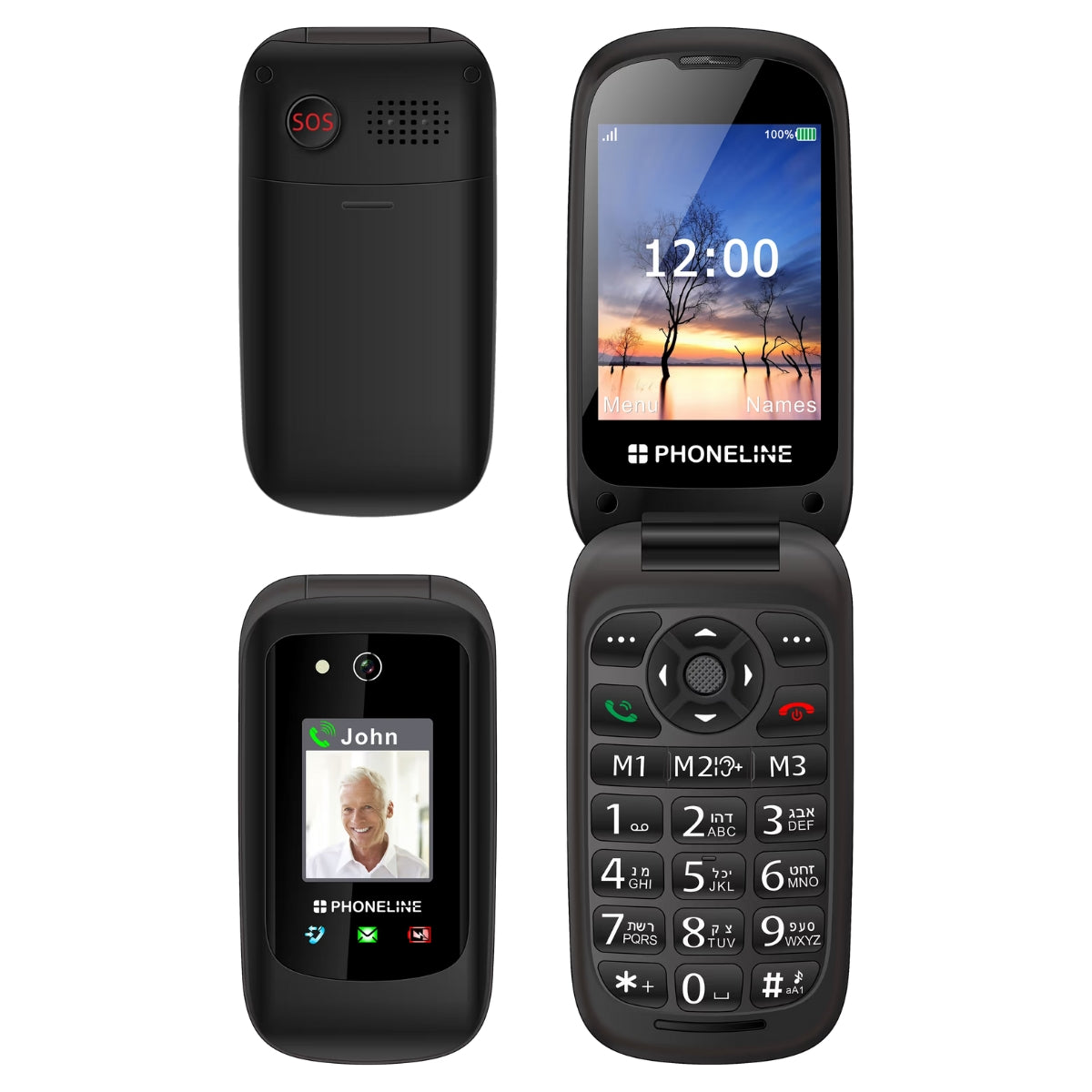 טלפון-סלולרי-מתקפל-למבוגרים-phoneline-f33-4g-אפור