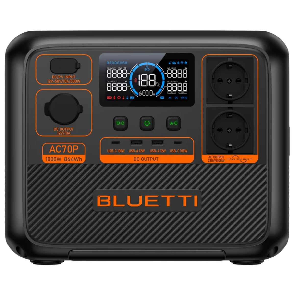 תחנת כח ניידת Bluetti AC70P 864WH