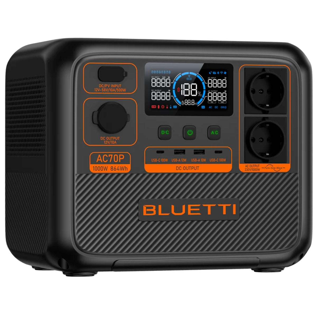 תחנת טעינה ניידת Bluetti AC70P 864WH