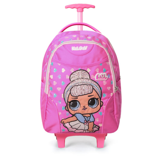 תיק גן טרולי LOL לבבות ורוד-מנטה