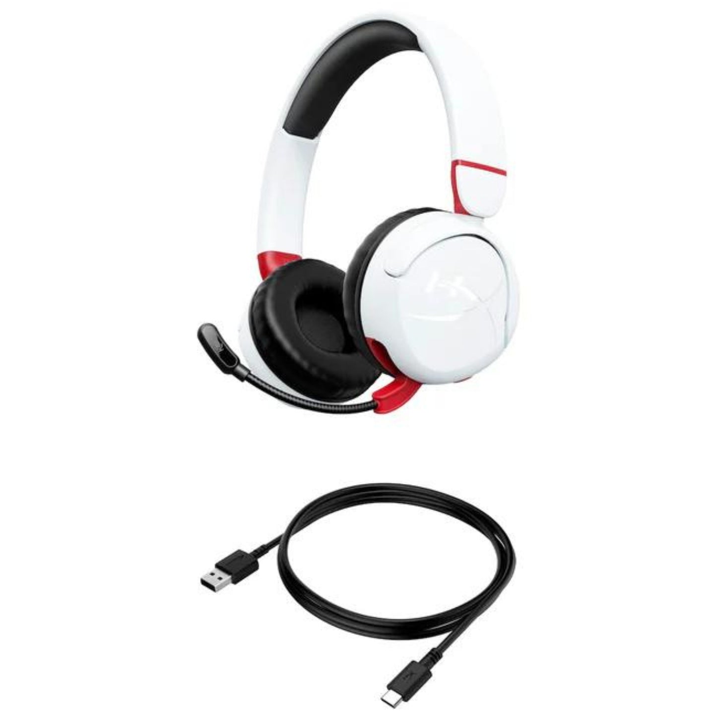 אוזניות גיימינג אלחוטיות HyperX Cloud Mini לבן - אדום