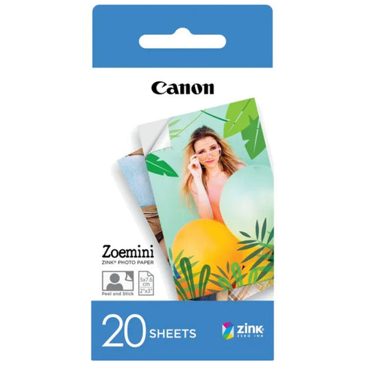 דפי הדפסה למצלמה 20 יח' Canon Zoemini ZP-2030