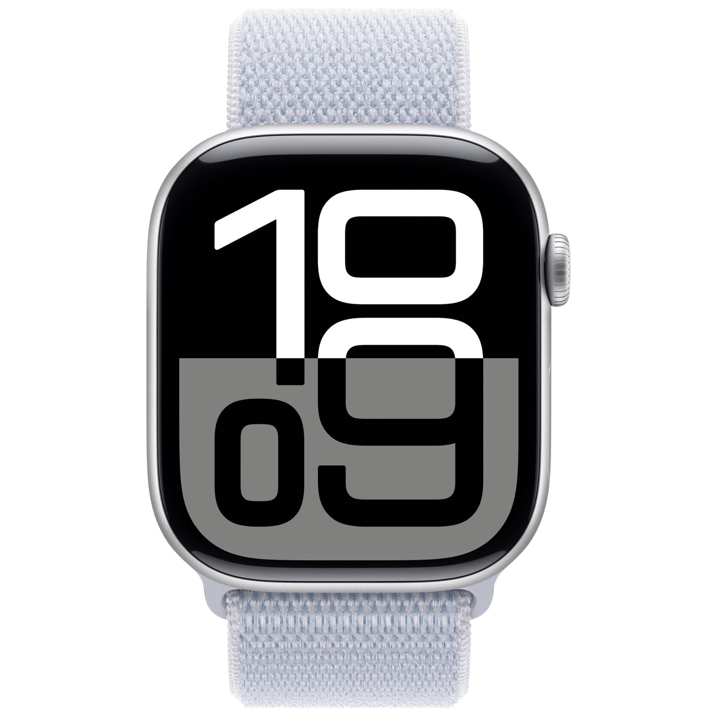 שעון חכם Apple Watch Series 10 Gps+Cell 46mm גוף אלומיניום Silver רצועת ספורט Loop צבע Blue Cloud