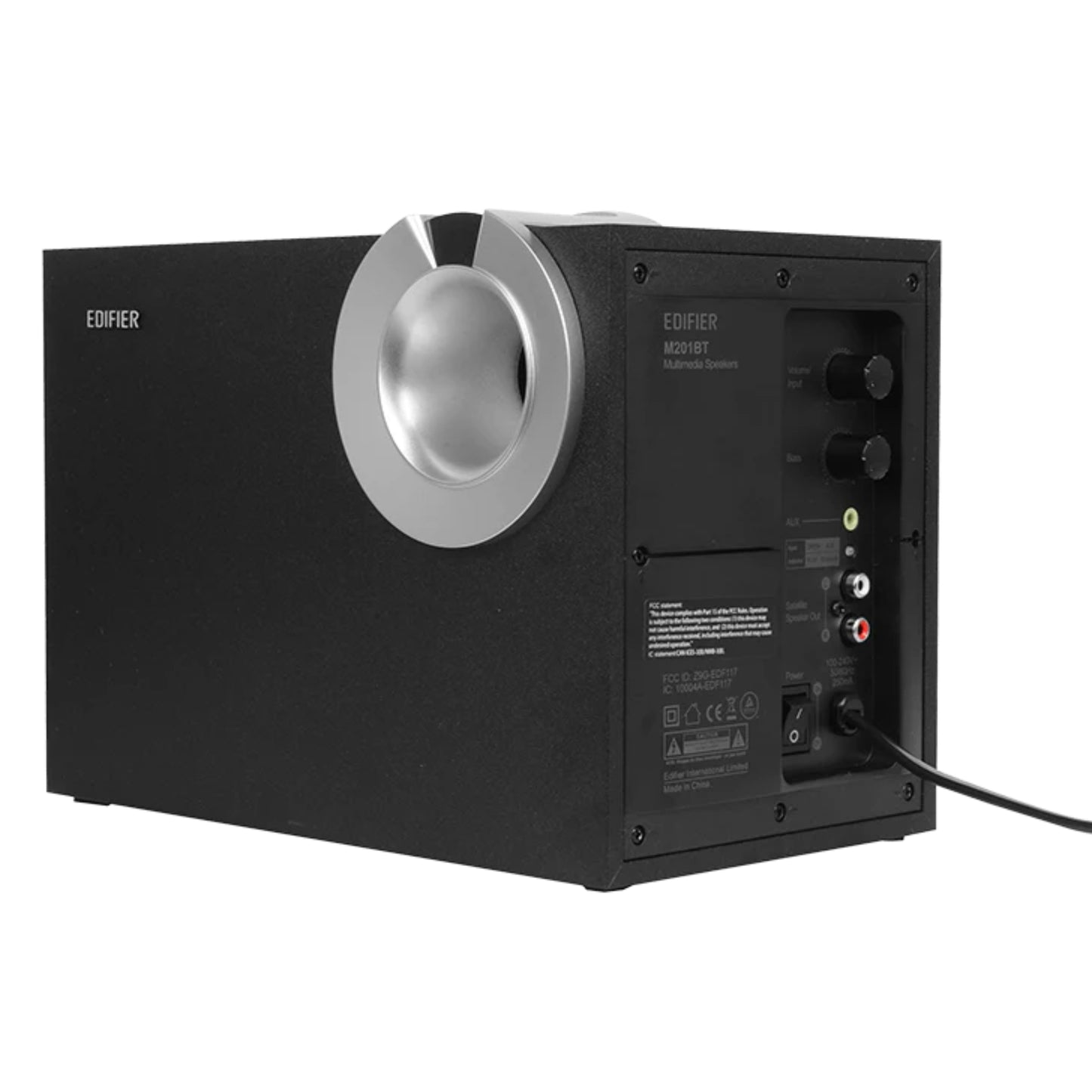 רמקול מולטימדיה שחור למחשב עם סאב - Edifier M201BT