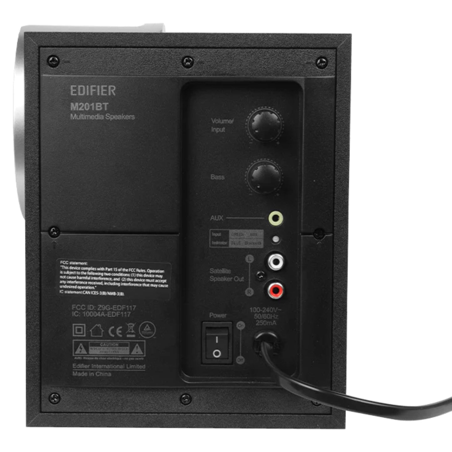 רמקול מולטימדיה שחור למחשב עם סאב - Edifier M201BT