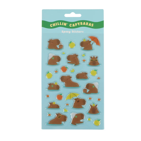 מדבקות צבעוניות קאפיבארה