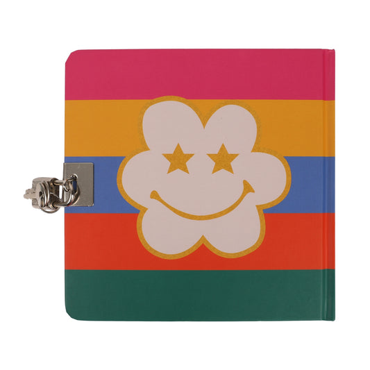 מחברת עם מנעול פרחים