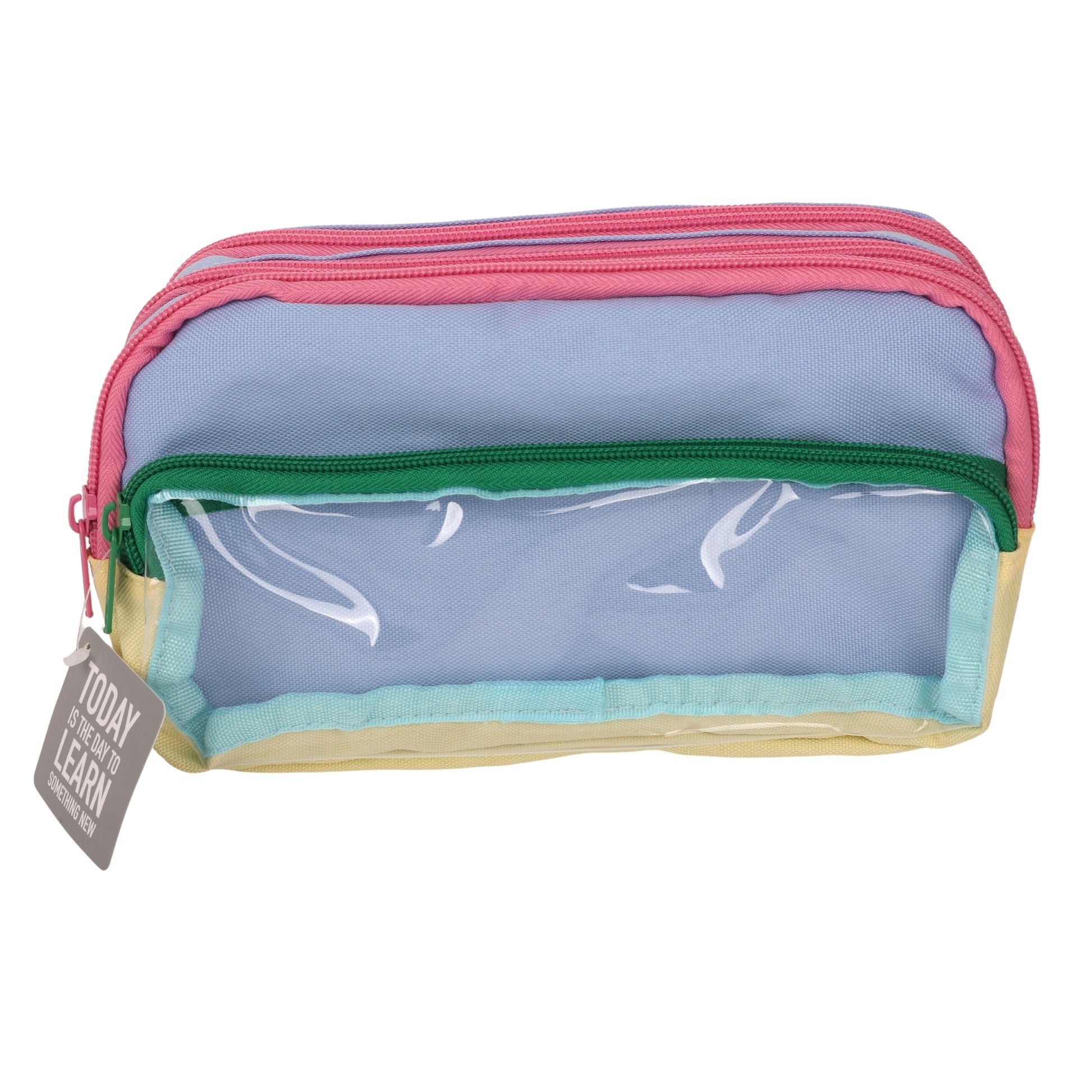 קלמר 4 תאים תכלת ורוד