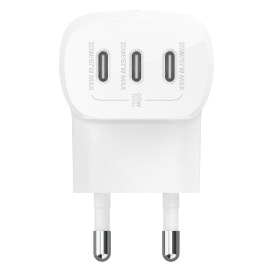מטען קיר 67w Trio Usb-c Pd With Pps לבן