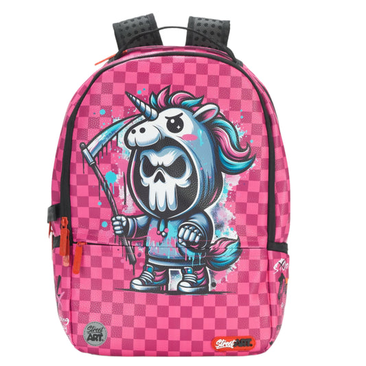 תיק גב Street Art Pink Grim  Pu