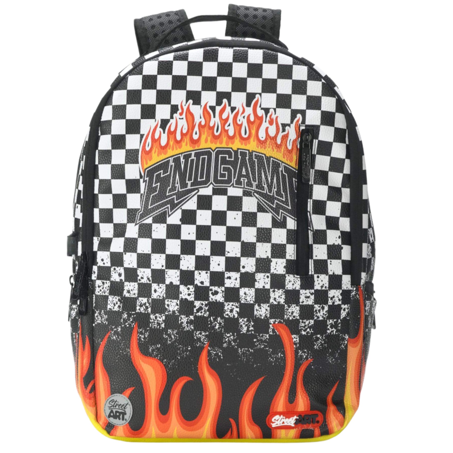 תיק גב 2 ב-1 Street Art Checkerd PU