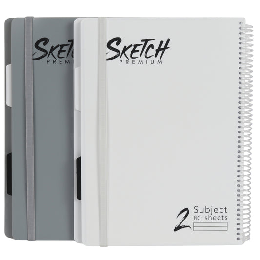 מחברת ספירלה A4 שורה 2 נושאים 80 דף Sketch מעורב צבעים