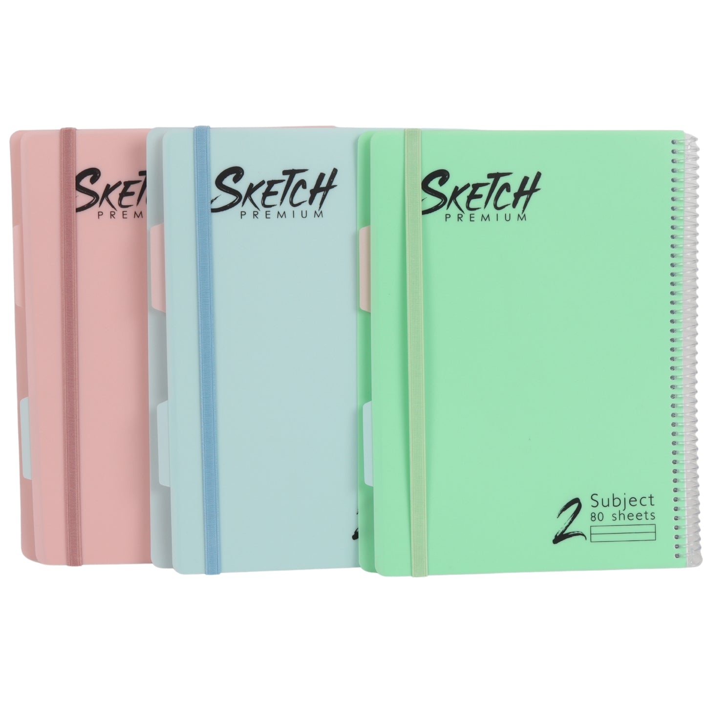 מחברת ספירלה A4 שורה 2 נושאים 80 דף Sketch מעורב צבעי פסטל