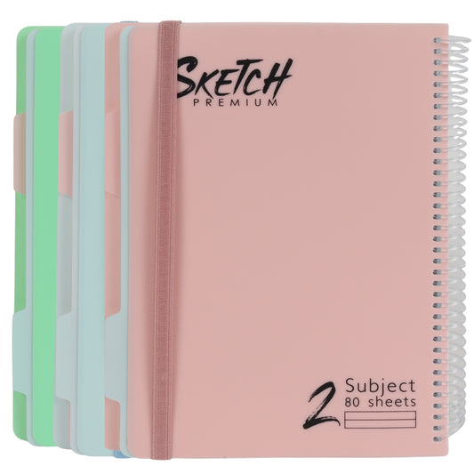 מחברת ספירלה B5 שורה 2 נושאים 80 דף Sketch מעורב צבעי פסטל