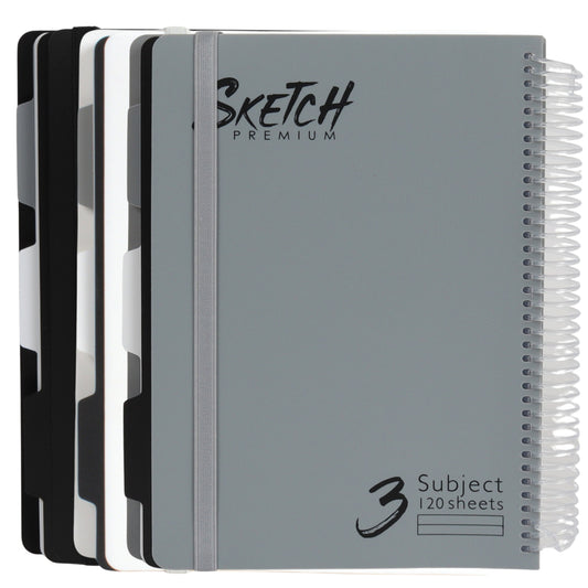 מחברת ספירלה B5 שורה 3 נושאים 120 דף Sketch מעורב צבעים