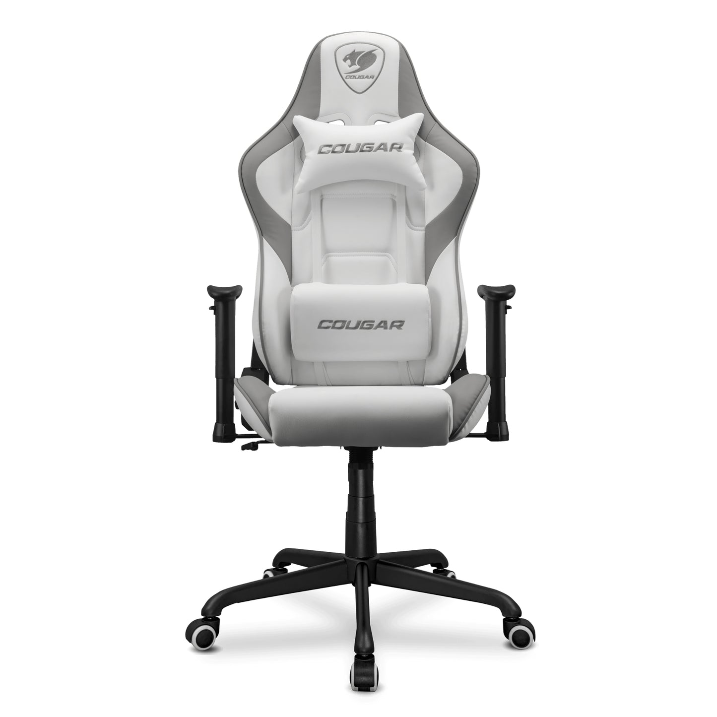 מושב גיימינג לבן דמוי עור Cougar Armor Elite