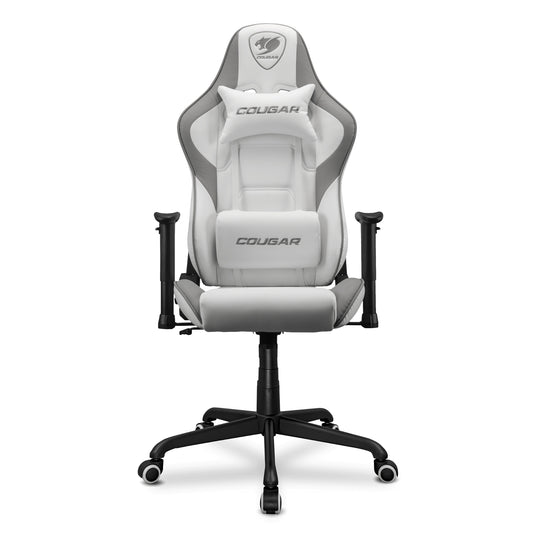 מושב גיימינג לבן דמוי עור Cougar Armor Elite