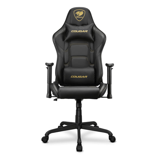 מושב גיימינג דמוי עור שחור Cougar Armor Elite Royal