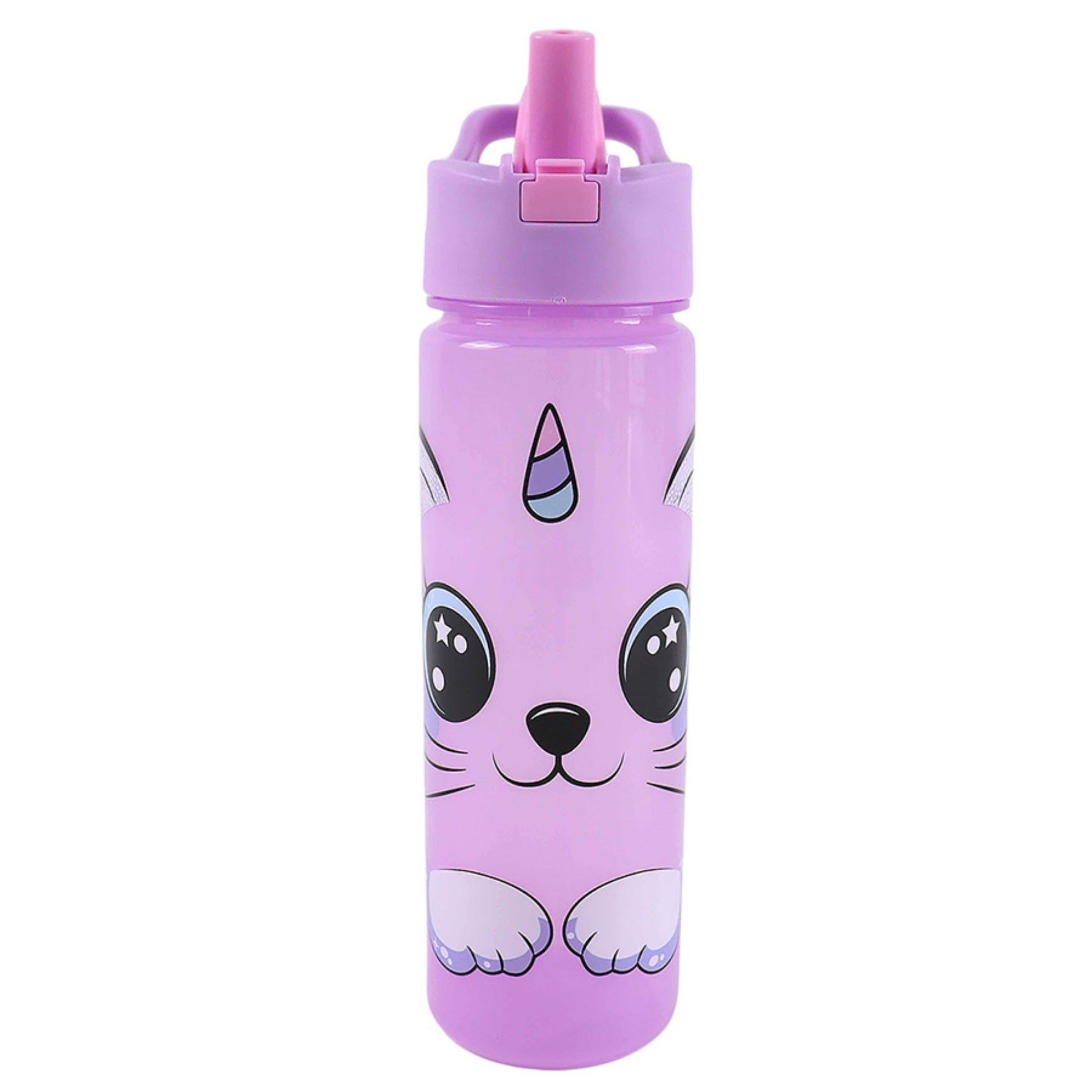 בקבוק שקוף עם לחצן חד קרן חתול 600 מ"ל