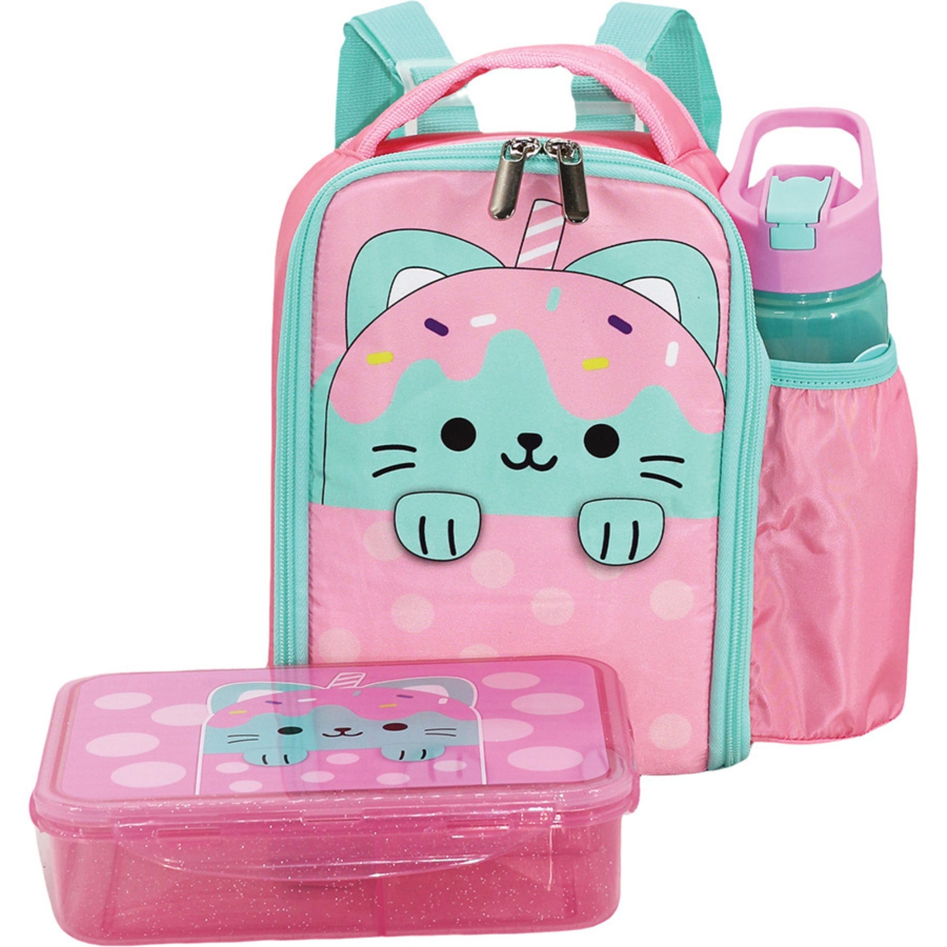 סט תיק אוכל קופסה ובקבוק בובה תה