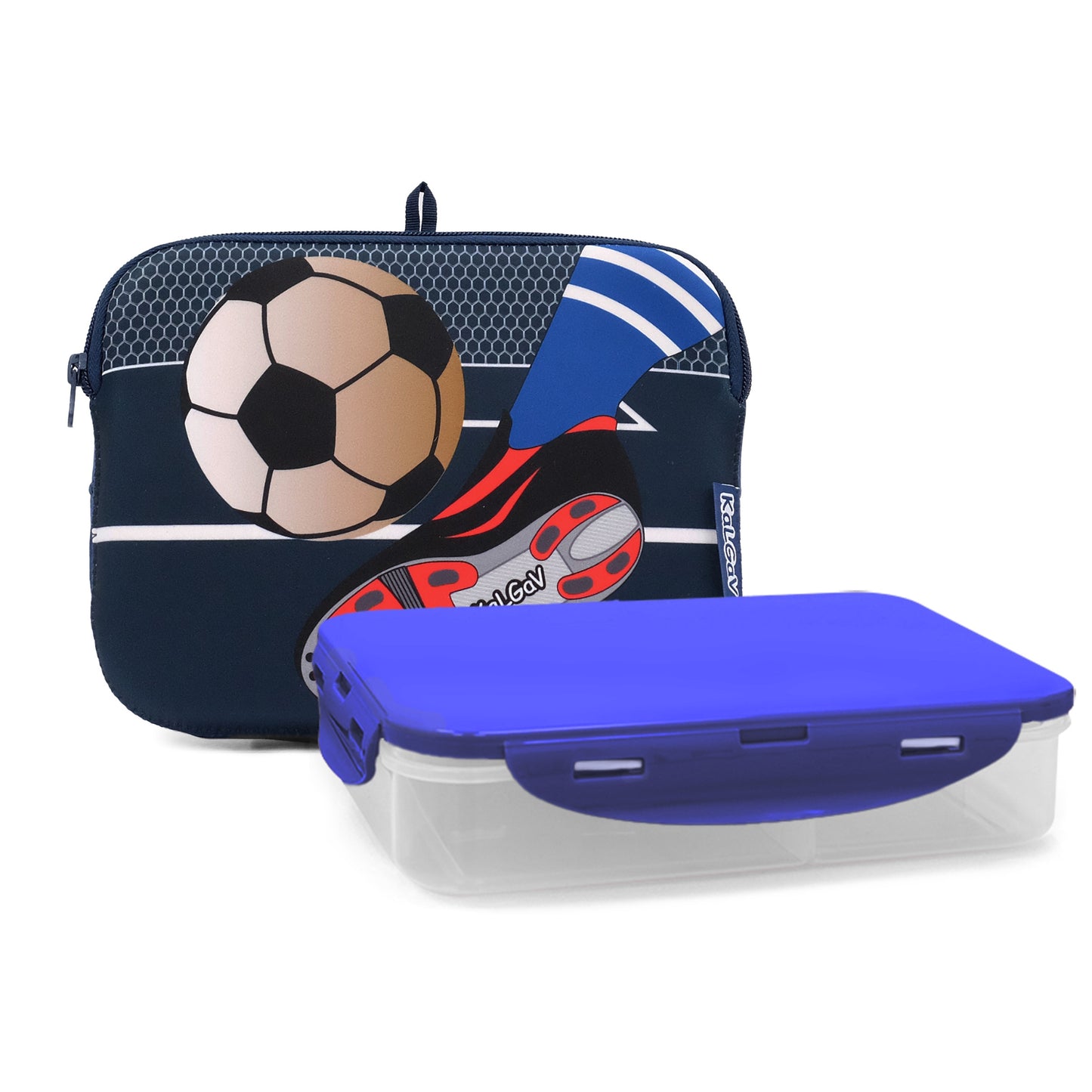תיק אוכל Soccer Game נייבי/זהב