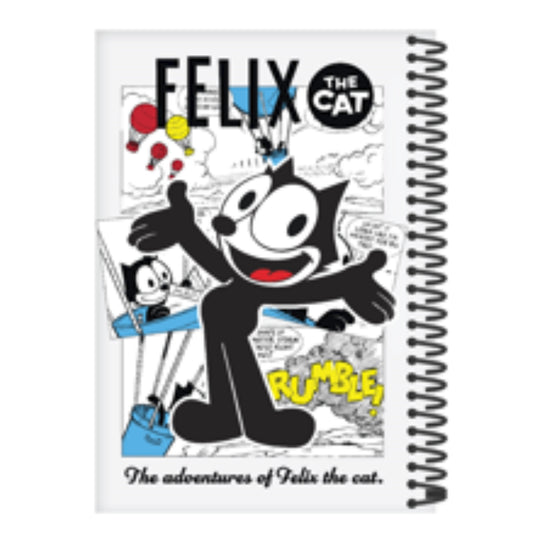 מחברת B5 ספירלה כריכה PP  פליקס לבן