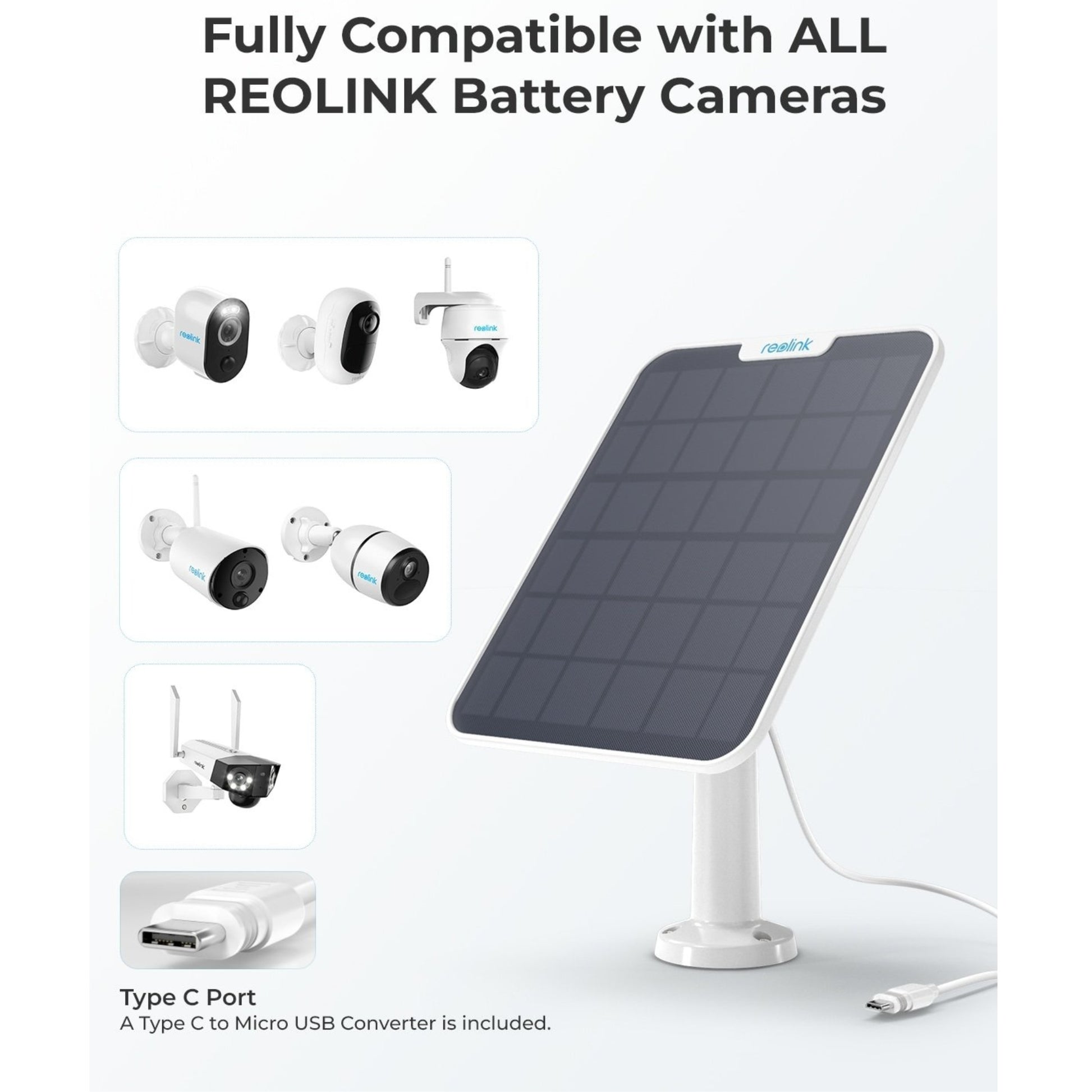 פאנל סולארי למצלמות Reolink Solar Panel 2