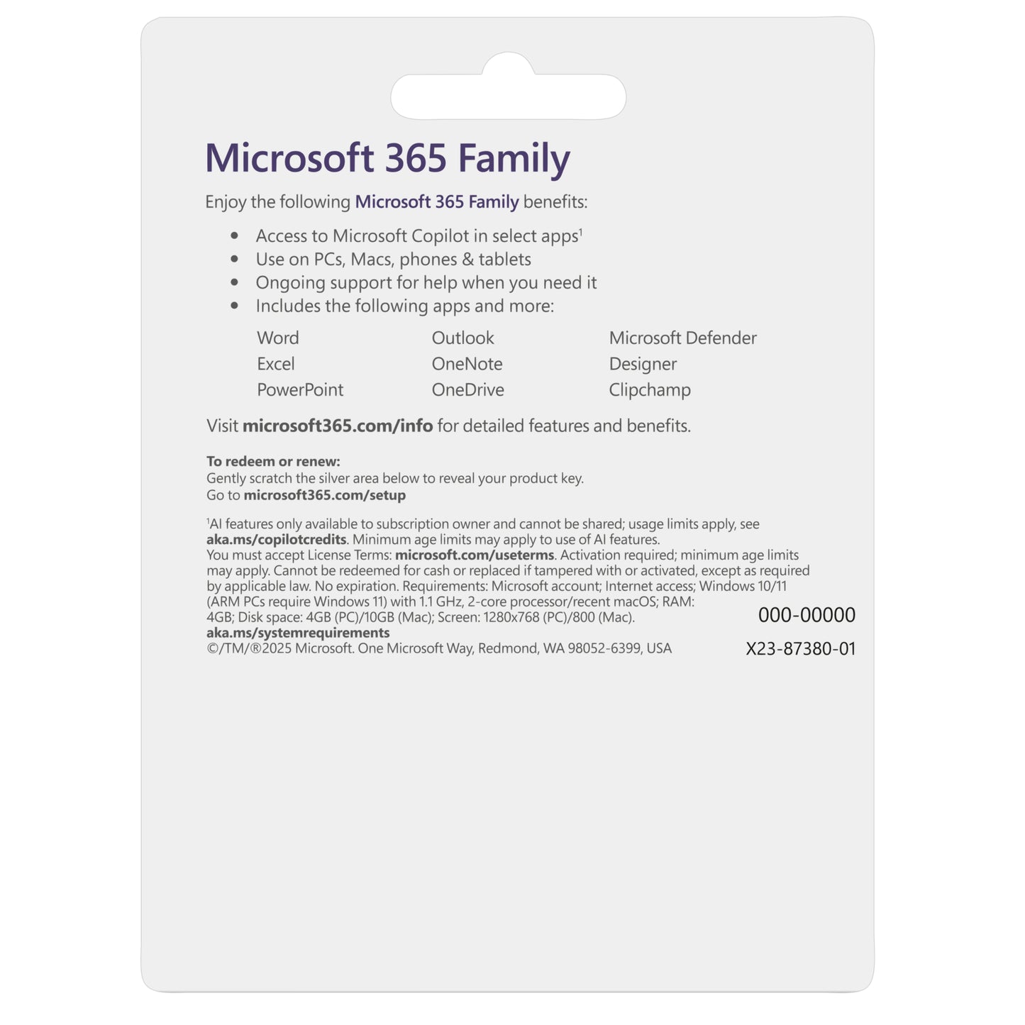 קוד דיגיטלי Microsoft Office 365 Family