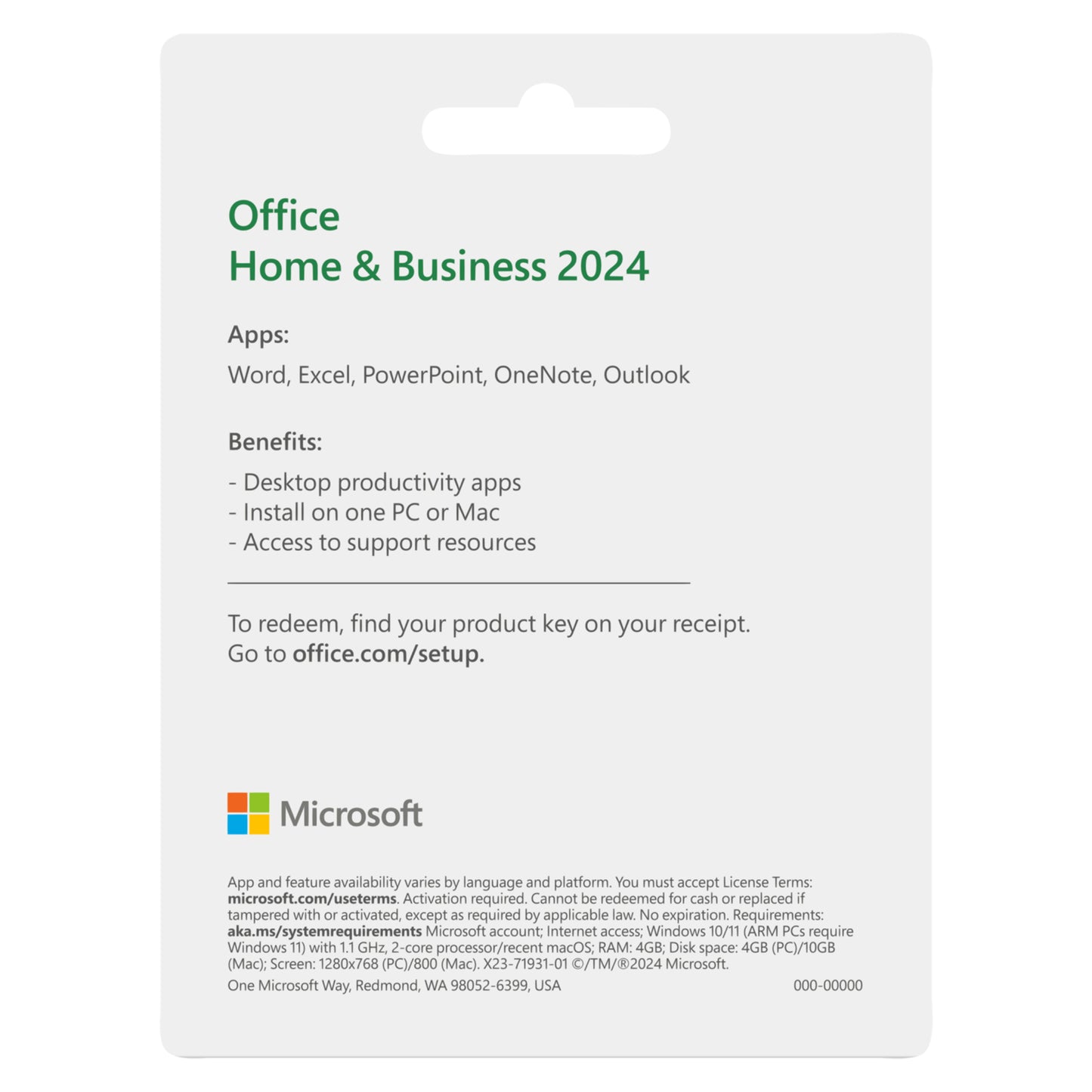 קוד דיגיטלי Microsoft Office Home & Business 2024