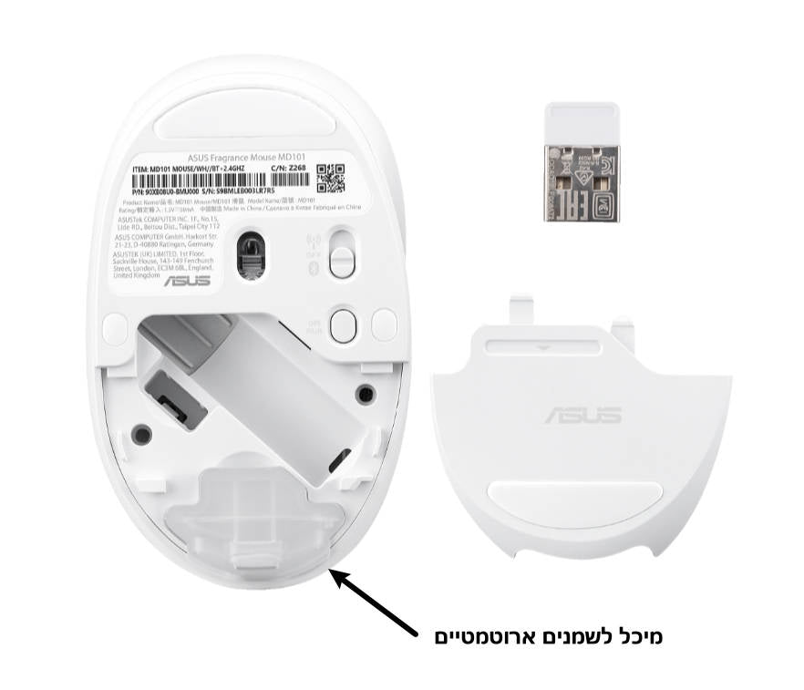 ASUS Fragrance Mouse MD101 – עכבר אלחוטי עם ניחוח ייחודי