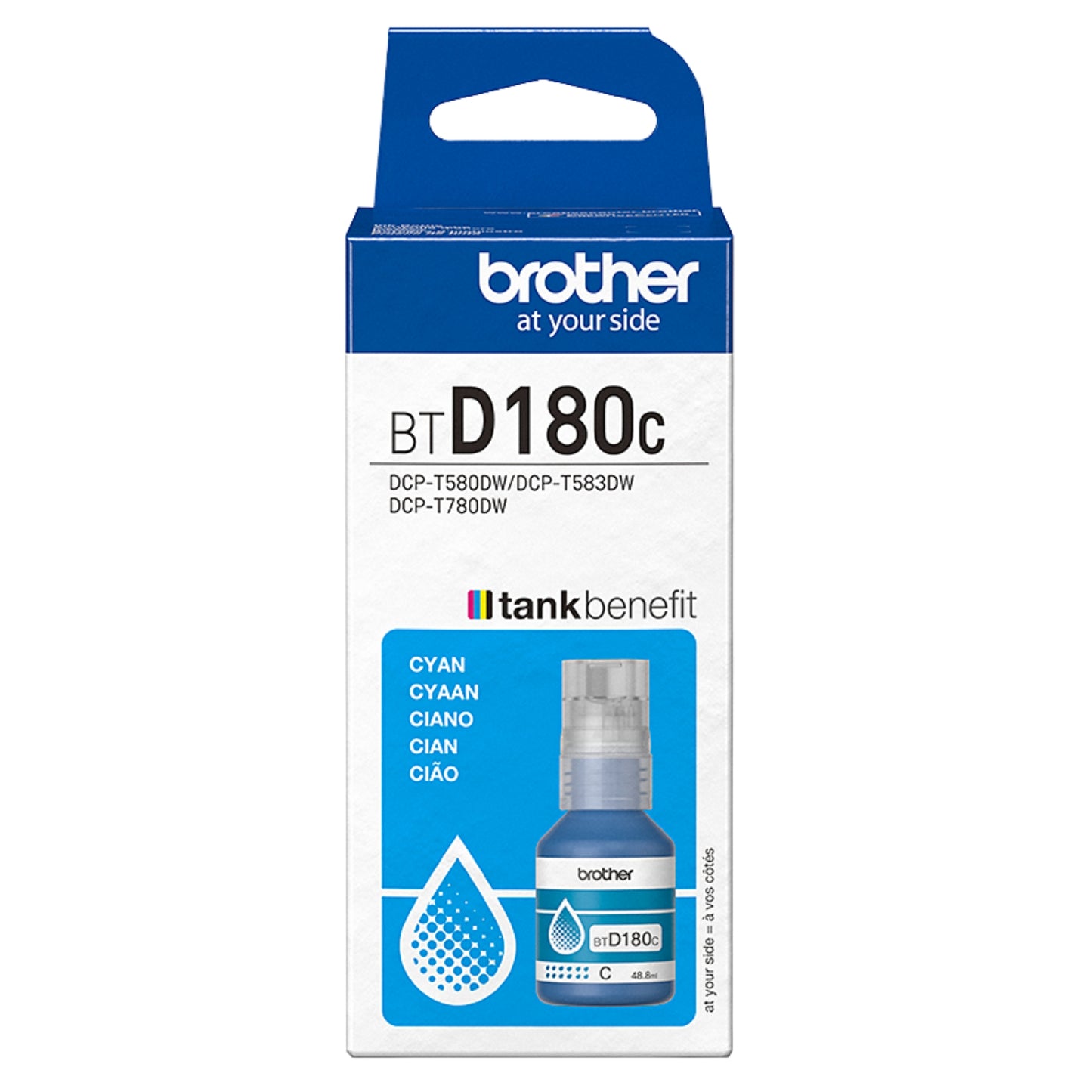 בקבוק דיו כחול מקורי Brother BTD180C