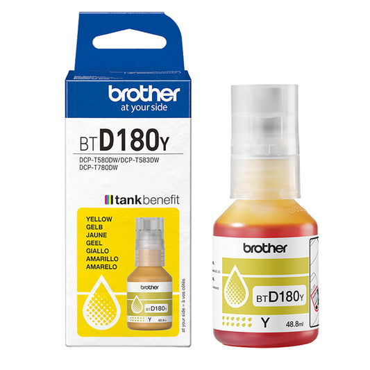בקבוק דיו צהוב מקורי Brother BTD180Y