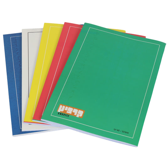 סט 5 מחברות  40 דף מעורב צבעים משובץ