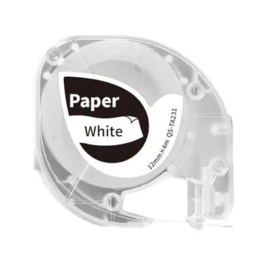 מדבקות נייר שחור על לבן 12x4 למדפסת Q5-TA231 P12