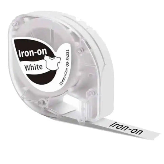 מדבקה לגיהוץ Iron-on שחור על לבן 2*12מ"מ דגם Aimo Q5-FA231